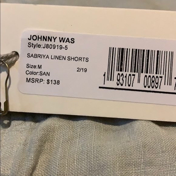 SOLD!!!  Johnny Was Sabriya  Shorts - Picture 7 of 7